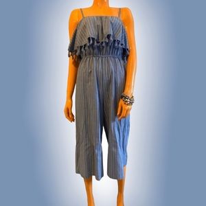 REBELLION AGAIN Pinstripe Romper / Jumpsuit